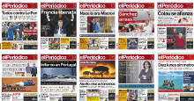 Les deu portades dels dilluns de vaga d'El Periódico