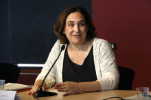 L'alcaldessa de Barcelona, Ada Colau, en un ple de l'Ajuntament