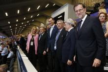 El president de la Federació Espanyola de Futbol, Ángel María Villar, amb el president espanyol, Mariano Rajoy