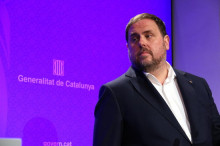 El vicepresident de la Generalitat, Oriol Junqueras, en roda de premsa