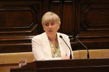 Pla mig de la consellera d'Ensenyament, Clara Ponsatí, en un ple del Parlament