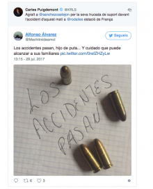 Captura de pantalla de l'amenaça de l'usuari