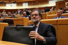 El president del govern espanyol, Mariano Rajoy, en una sessió de control del Senat