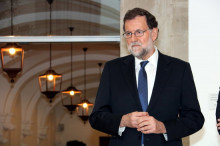El president del govern espanyol, Mariano Rajoy, durant la inauguració del Parador del Roser de Lleida