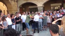 Jaume Colomer i Josep Anglada en un moment de la discussió