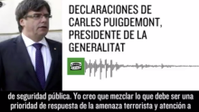 Fragment on es hi ha les paraules reals del president