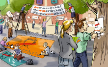 Imatge de la 'Marató per la democràcia'