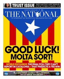 Captura d'una de les portades del diari escocès The National