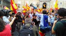 Manifestació organitzada per Som A Temps a Barcelona