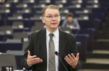 El co-president del grup dels Verds al Parlament Europeu, Philippe Lamberts, intervé al ple d'Estrasburg