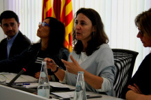 Mercè Conesa, alcaldessa de Sant Cugat del Vallès, durant un ple municipal en una imatge d'arxiu