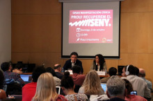 Imatge general de la roda de premsa de Societat Civil Catalana el 6 d'octubre del 2017