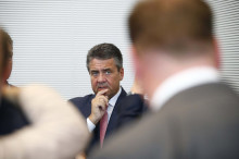 El ministre d'Exteriors alemany Sigmar Gabriel en una reunió a Berlin al setembre