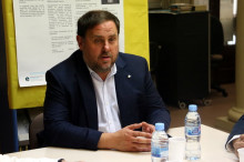 El vicepresident, Oriol Junqueras, a l'Institut Josep Serrat i Bonastre de Barcelona