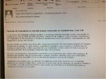 Una captura de pantalla del correu electrònic enviat per Caixabank
