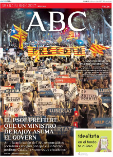 Portada de l'ABC dimecres 18 d'octubre