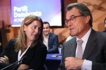 La coordinadora general del PDeCAT, Marta Pascal, amb el president del partit, Artur Mas