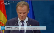 El president del Consell Europeu, Donald Tusk,  als premis Princesa d'Astúries