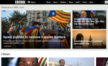 Portada de la BBC informant sobre l'anunci del govern espanyol d'activar el 155