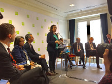 Ada Colau en una intervenció en el C40