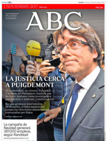Portada d'aquest dimecres del diari 'ABC'