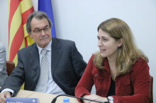 El president del PDeCAT, Artur Mas, i la coordinadora general del partit, Marta Pascal, durant el Comitè Nacional de la formació a la seu