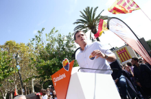 El líder de Ciutadans, Albert Rivera, en un acte a Sant Andreu de Llavaneres