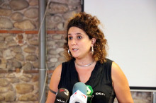 Primer pla de la portaveu del secretariat nacional de la CUP, Núria Gibert