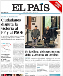 Portada de 'El País' d'aquest divendres