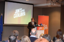 Puigdemont, a l'acte de la seva llista des de Brussel·les