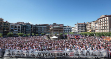 Una protesta contra l'empresonament dels joves d'Altsasu