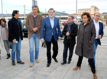 Imatge de Rajoy, Montserrat, Millo i Albiol entrat a l'hotel de Mataró on s'ha celebrat l'acte
