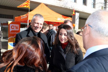 La lider de Ciutadans, Inés Arrimadas, acompanyada pel diputat per Girona Jean Castel