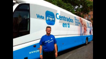 autocar, autobus, pp, partit popular