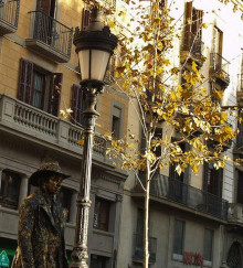 rambles barcelona estatua estatues 
