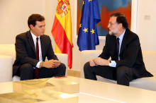 La reunió entre Mariano Rajoy i el líder de Cs, Albert Rivera, a la Moncloa