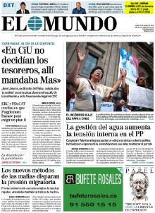 Portada de El Mundo el 15 de gener
