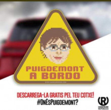 Adhesiu de 'Puigdemont a Bordo'