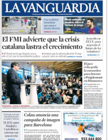 Portada de 'La Vanguardia'