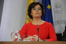 Pla mig de la vicepresidenta del govern espanyol, Soraya Sáenz de Santamaría