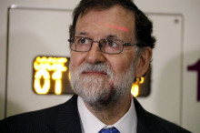 El president del govern espanyol Mariano Rajoy a la seva arribada a l'estació de l'AVE de Castelló