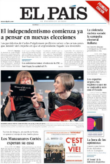 Portada de El País el 4 de febrer
