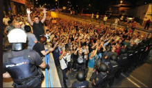 Protesta de la plataforma 'Pro-Soterramiento de las Vías' de Múrcia