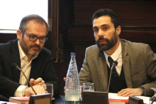 El president del Parlament, Roger Torrent, i el vicepresident primer, Josep Costa