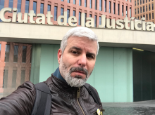Mark Serra, aquest matí, a la Ciutat de la Justícia de Barcelona