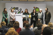 Les principals alcaldesses metropolitanes -Núria Parlon, Maite Aymerich, Mercè Conesa, Ada Colau i Dolors Sabater