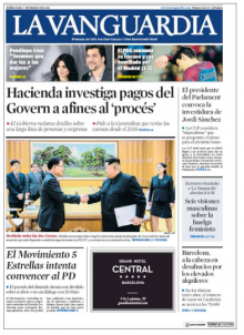 Portada de 'La Vanguardia' d'aquest dimecres