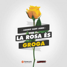El cartell de la campanya d'Òmnium per Sant Jordi