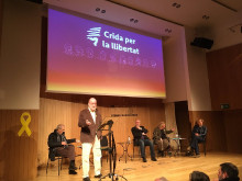 Ángel Colom en l'acte de presentació de la Crida per la Llibertat