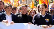 Manuel Valls, en una manifestació unionista